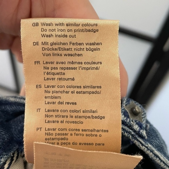 [26l] Scotch & Soda Silver Light Wash Studded Hi Rise 60’s Flare Leg Denim Jean - Picture 16 of 16